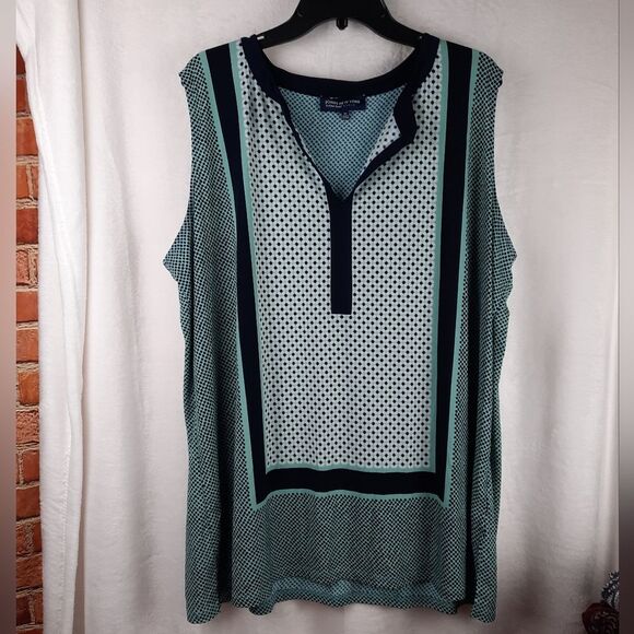 Jones New York Geometric Sleeveless Top - Picture 2 of 8